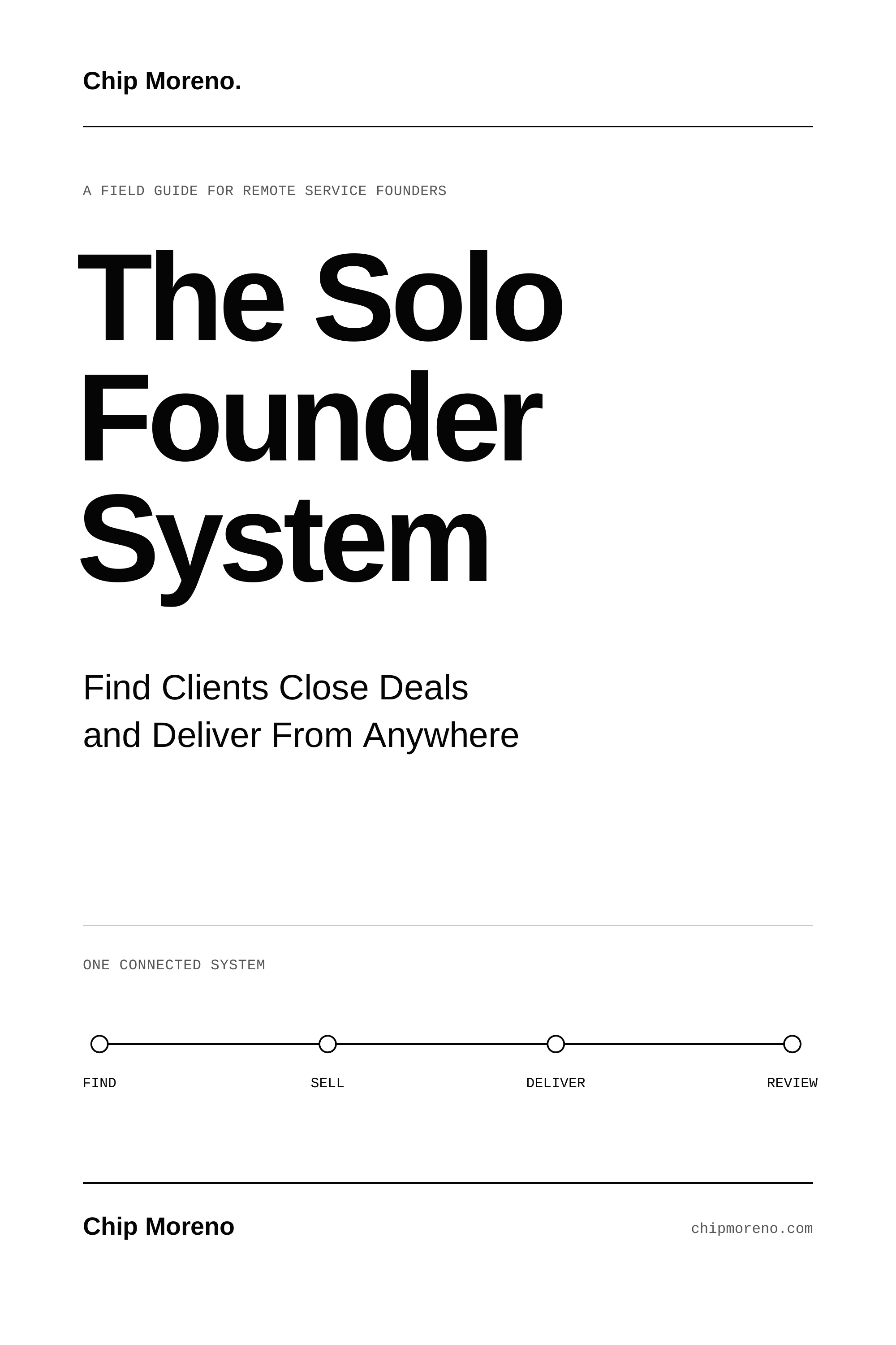 The Solo Founder System book cover by Chip Moreno